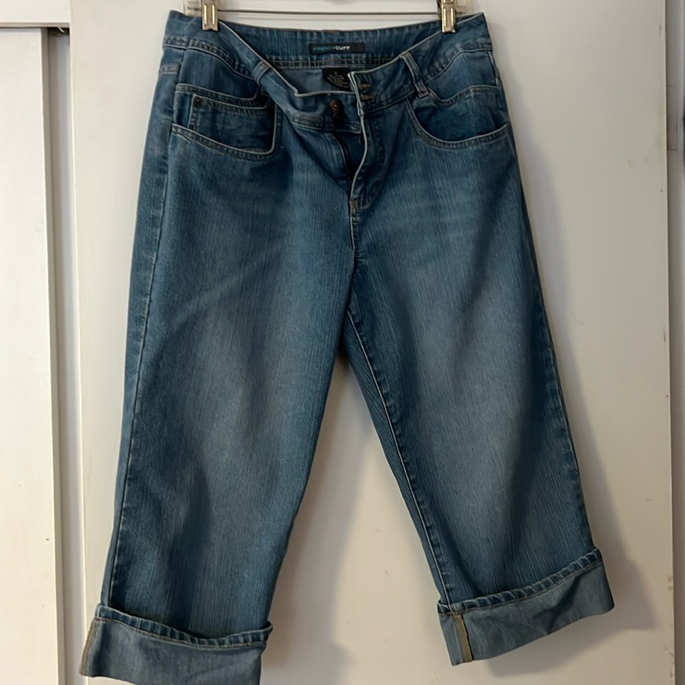 French cuff jean capris size 12